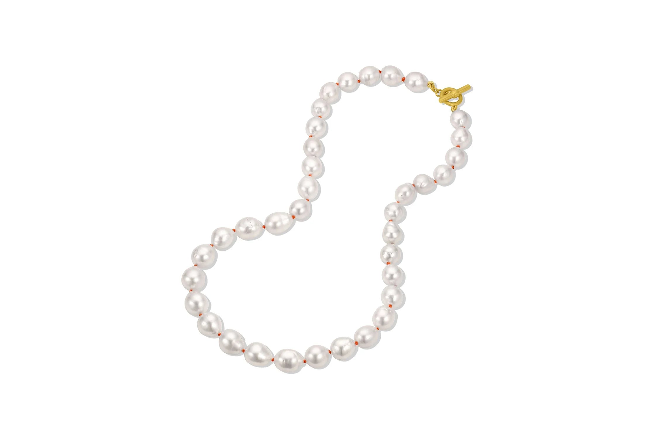 Colorful Knotted White South Seas Pearls