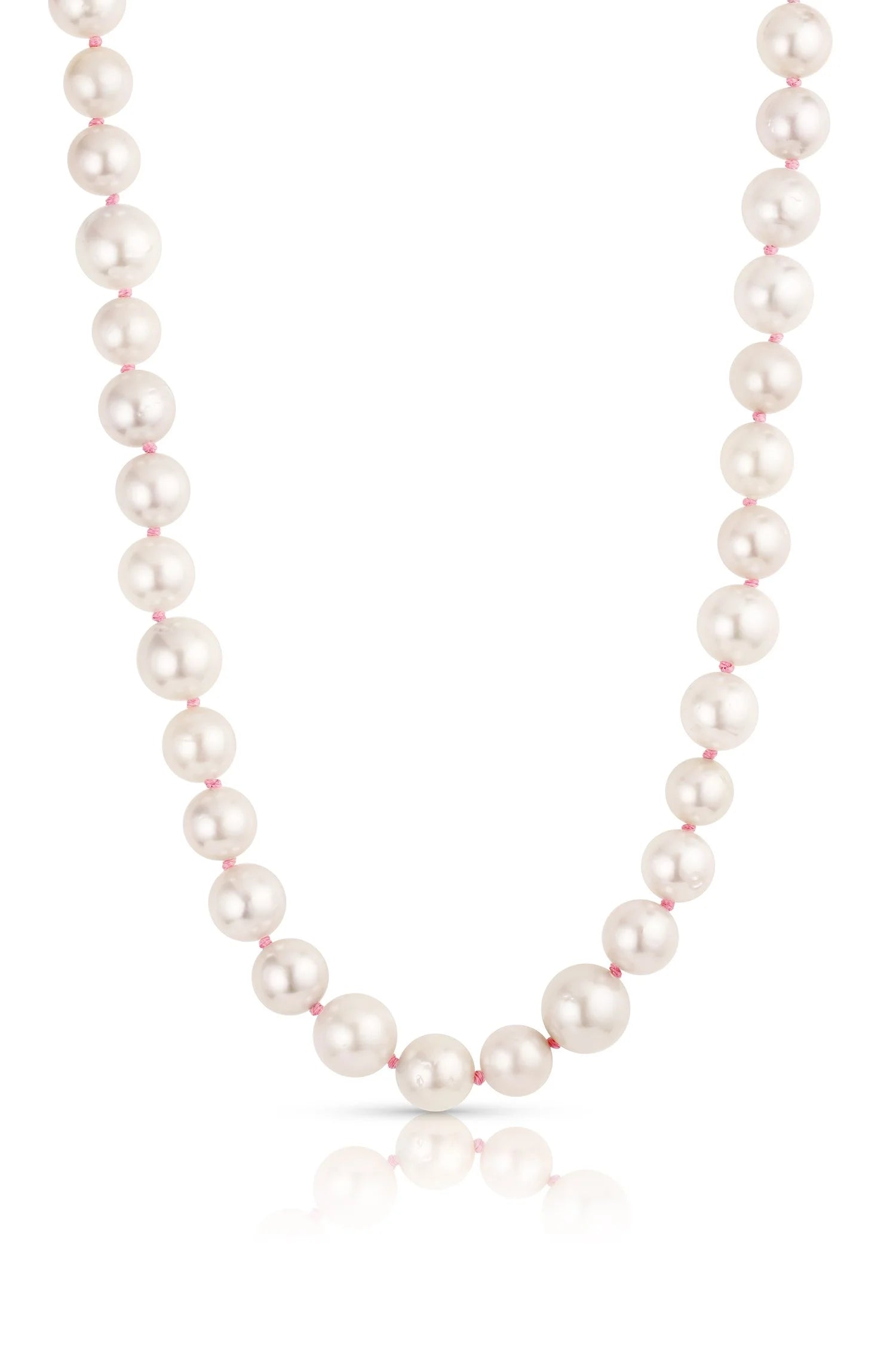 Colorful Knotted White South Seas Pearls