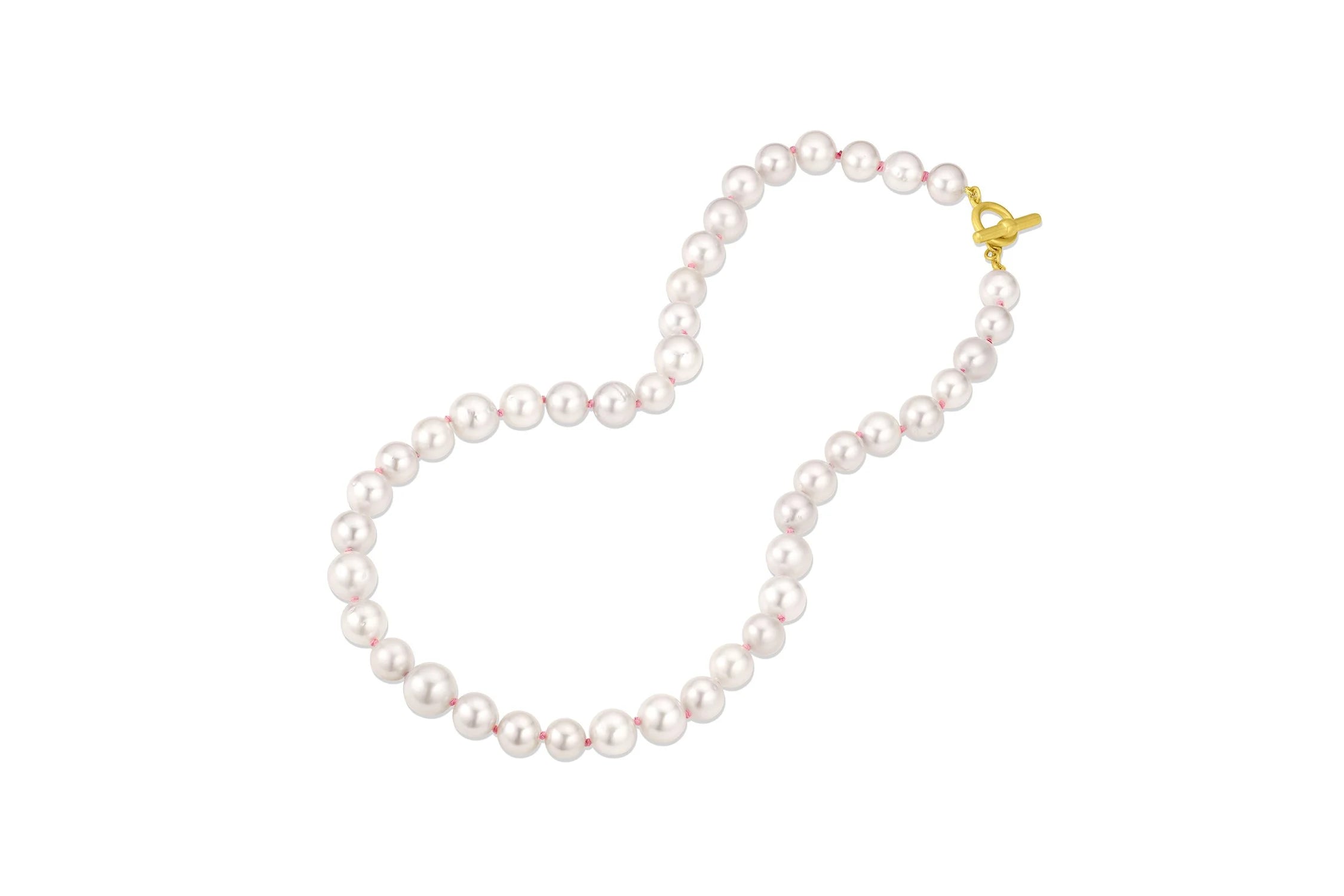 Colorful Knotted White South Seas Pearls