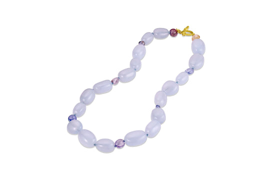 Chalcedony & Sapphire Strand