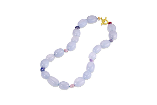 Chalcedony & Sapphire Strand