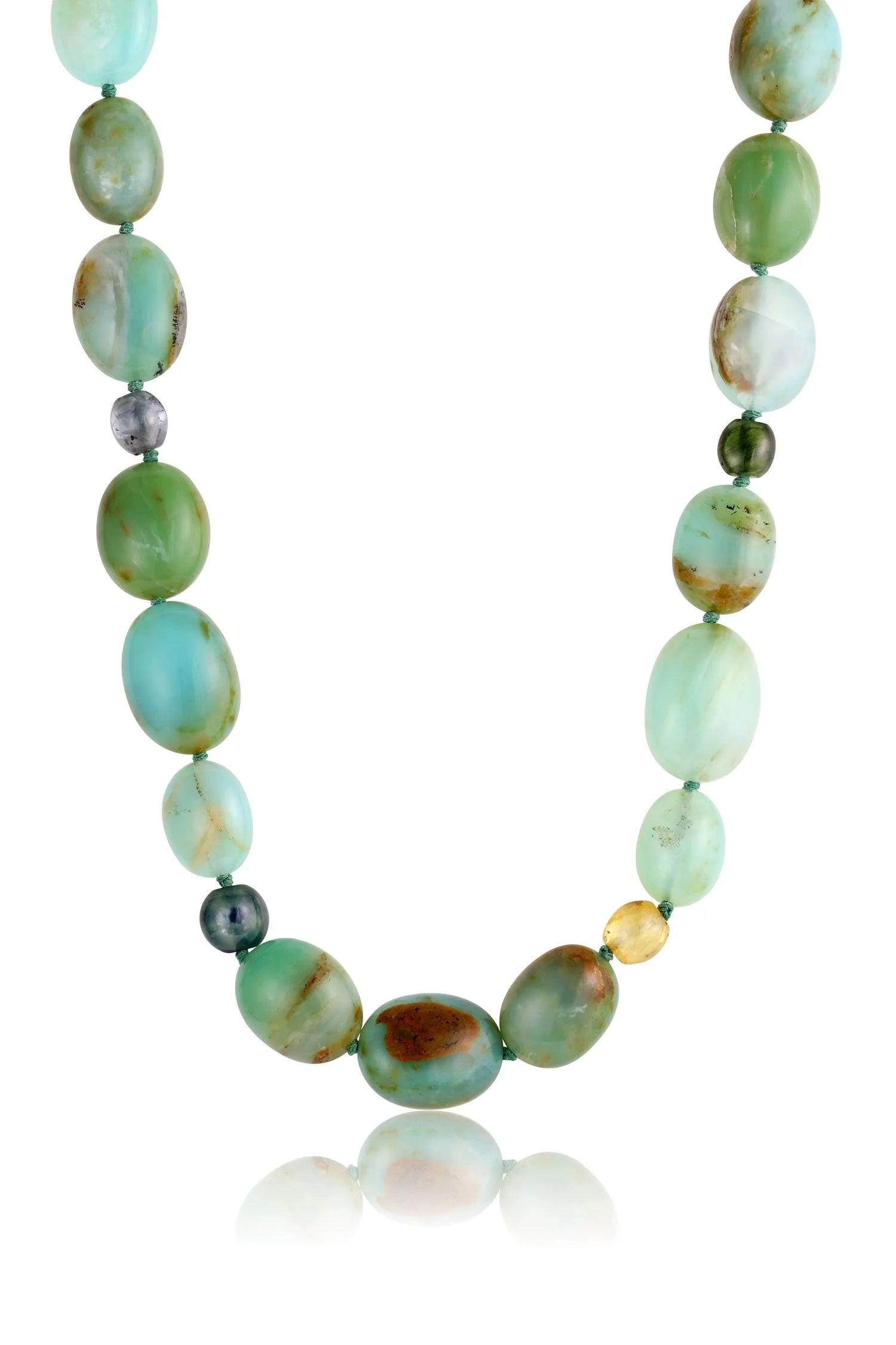 Peruvian Opal & Sapphire Strand
