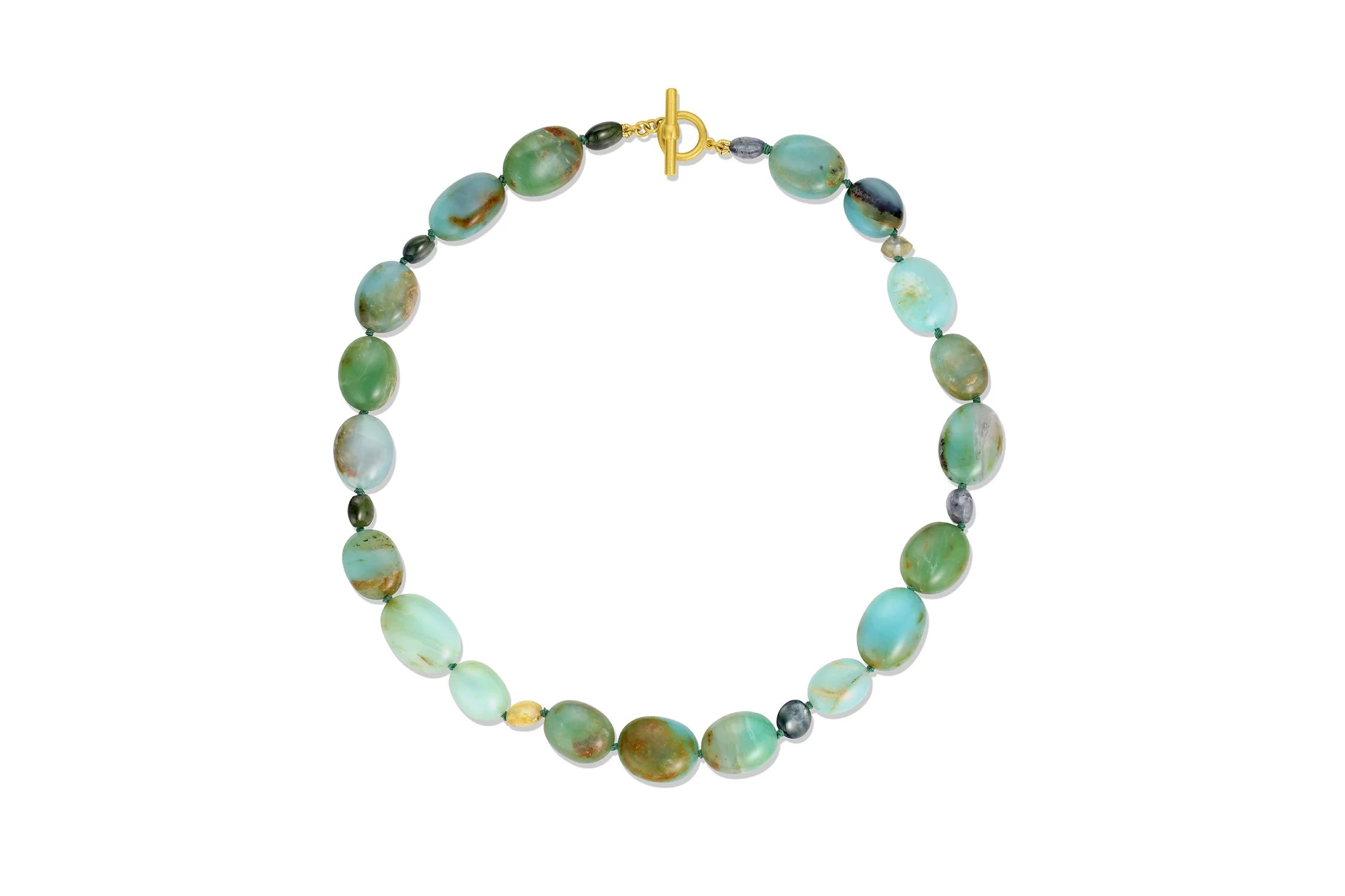 Peruvian Opal & Sapphire Strand