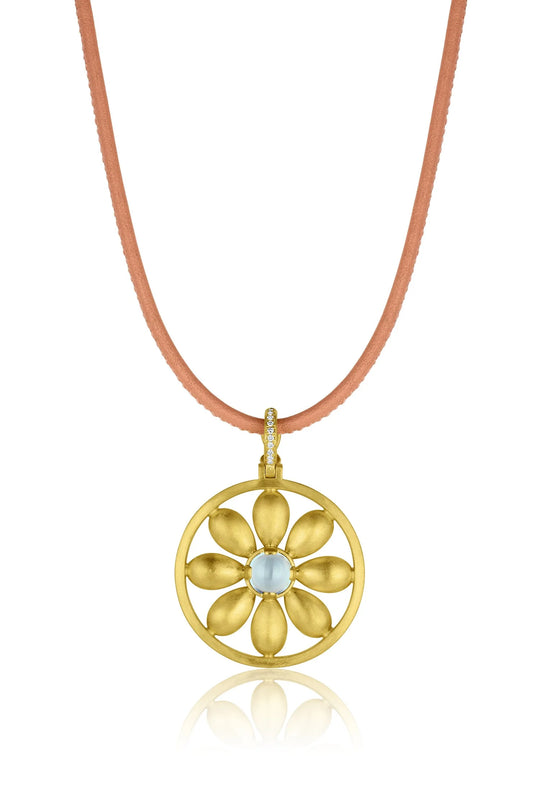 Flora Pendant - Aquamarine