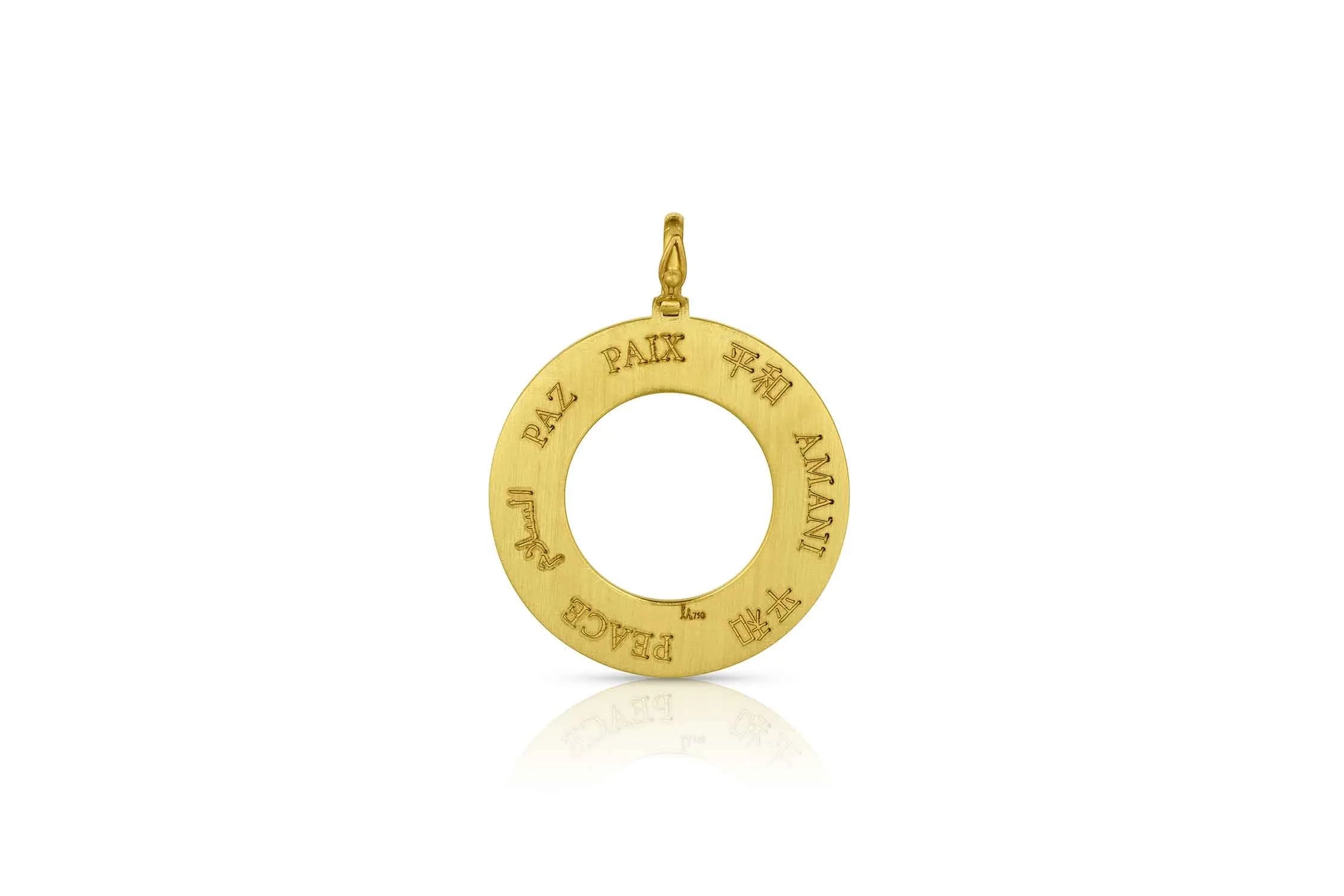 Large Amani Circle Pendant - Diamond