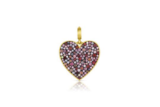 Medium Heart Pendant - Aubergine Spinel