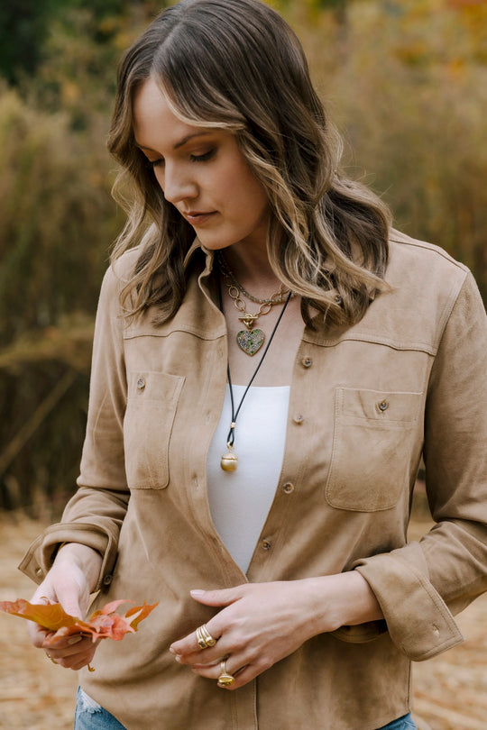 Medium Heart Pendant - Camo