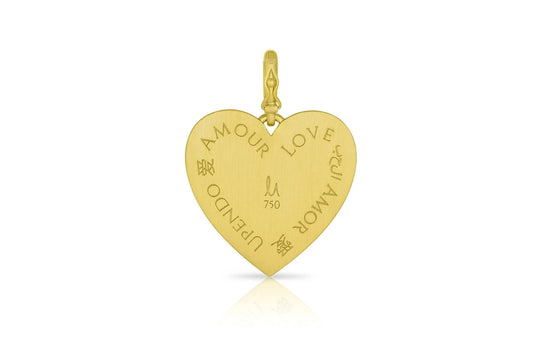 Medium Heart Pendant - Aubergine Spinel