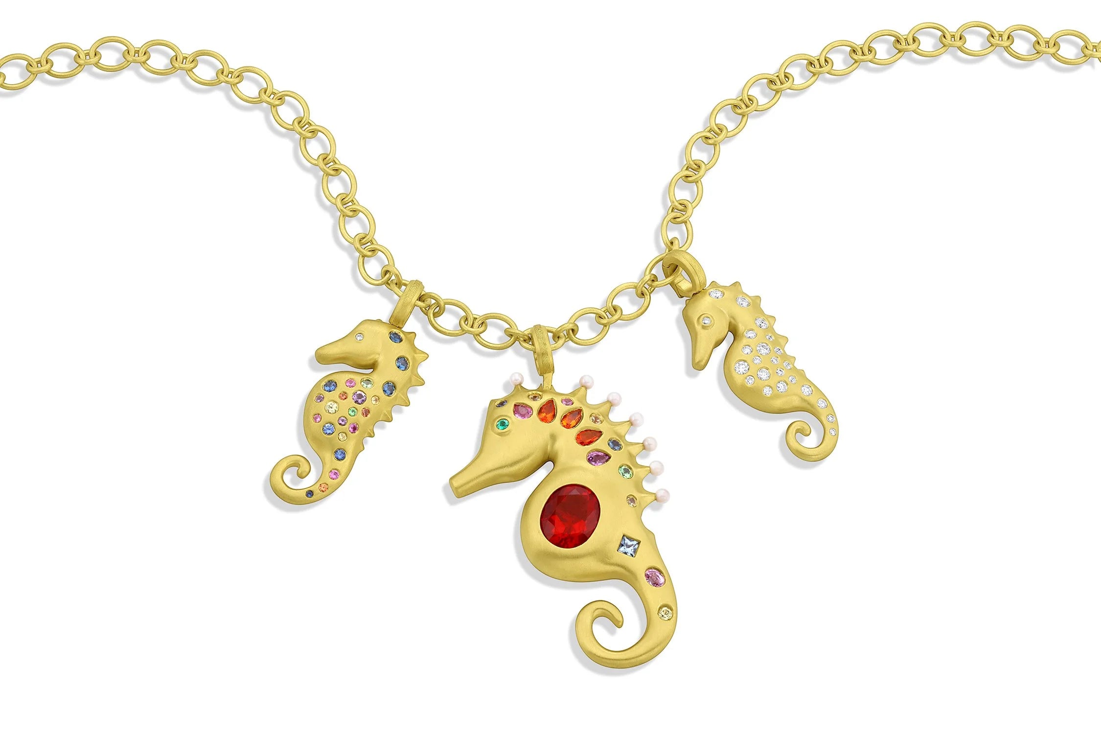 Medium Seahorse Pendant - Multi Color