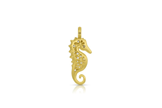 Medium Seahorse Pendant - Diamond