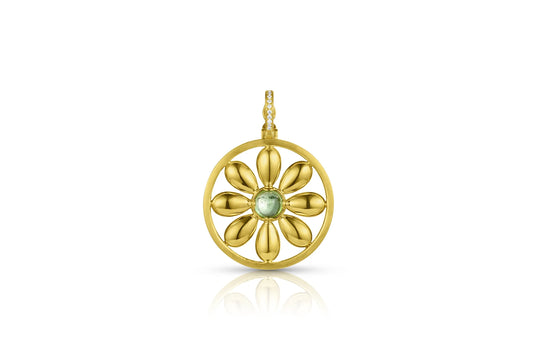 Flora Pendant - Green Tourmaline