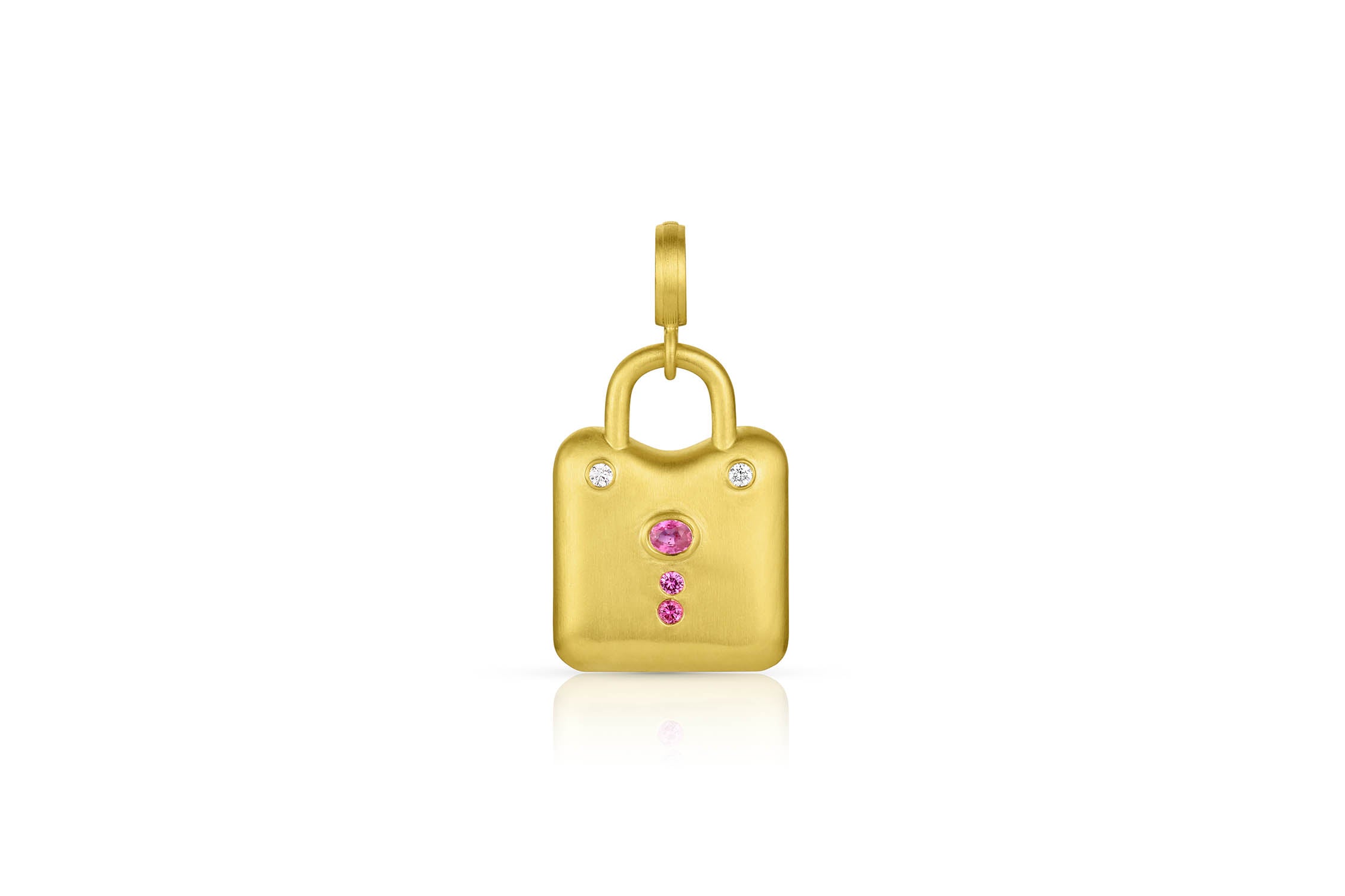 Lock Pendant - Ruby