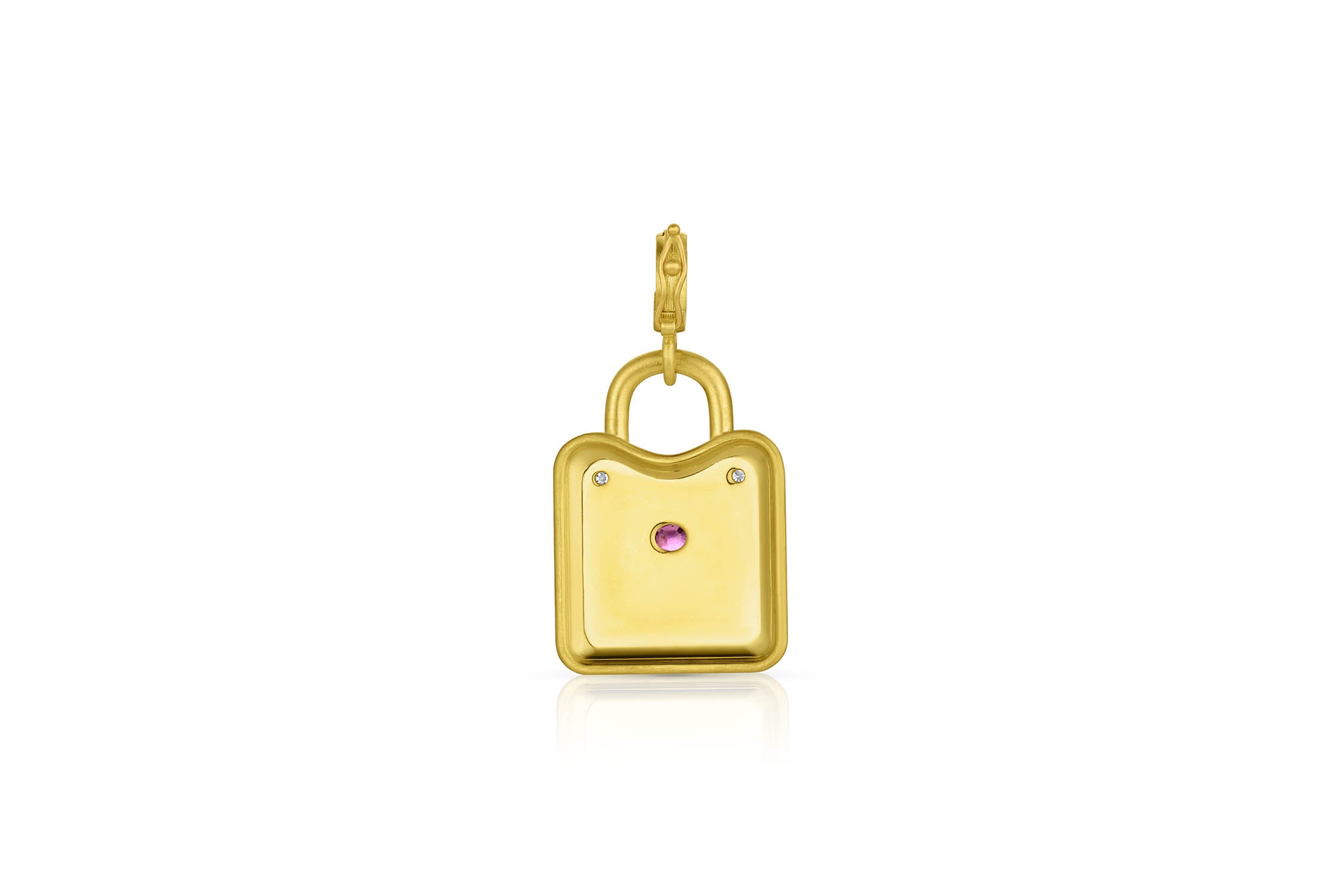 Lock Pendant - Ruby