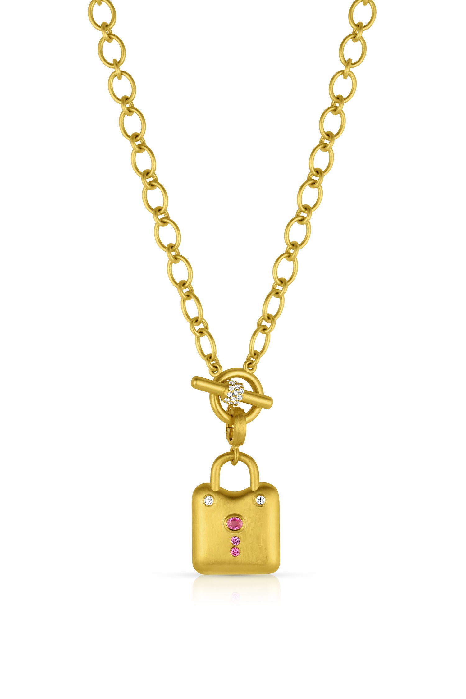 Lock Pendant - Ruby
