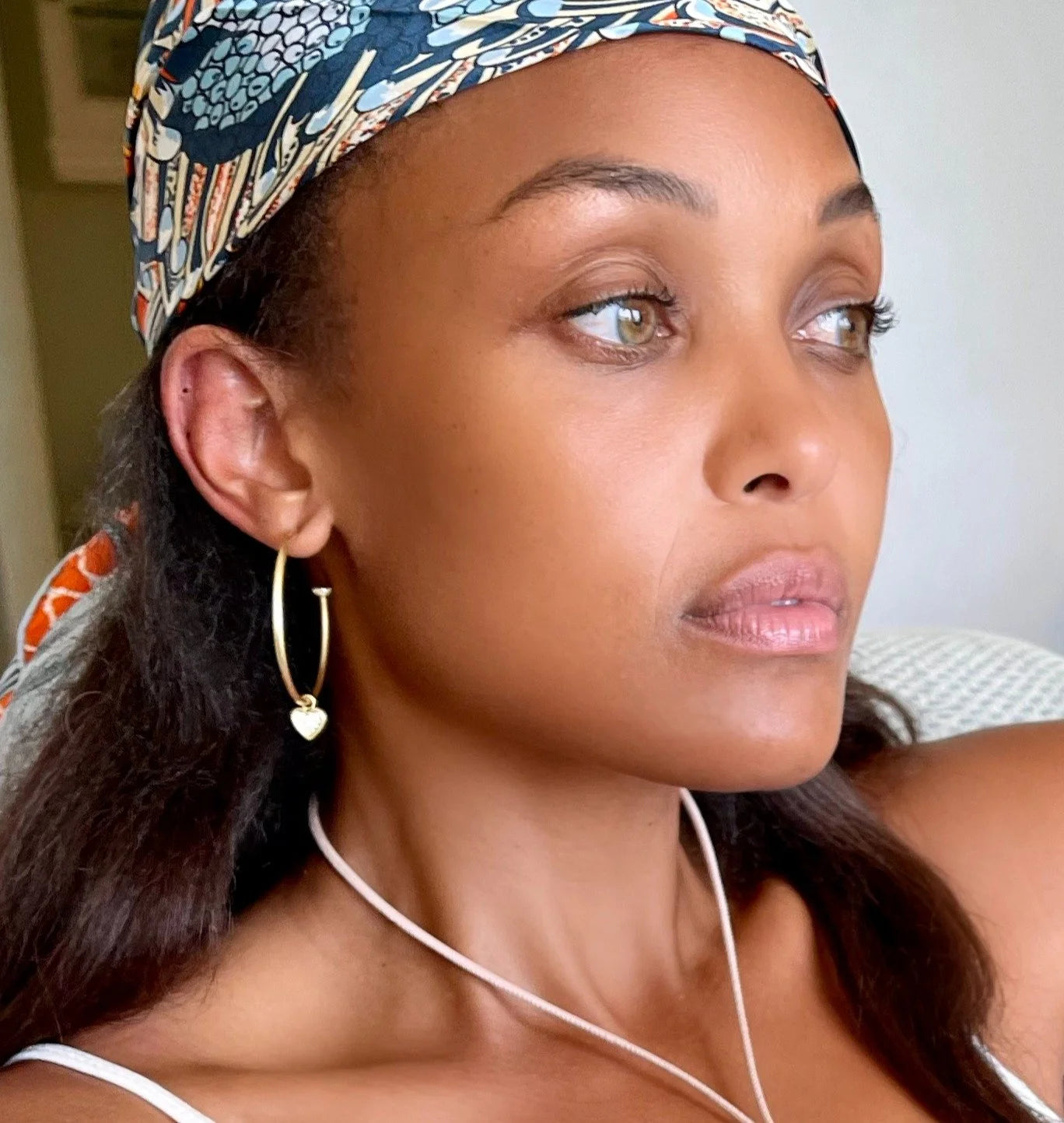 Heart Earring Charms - Diamond