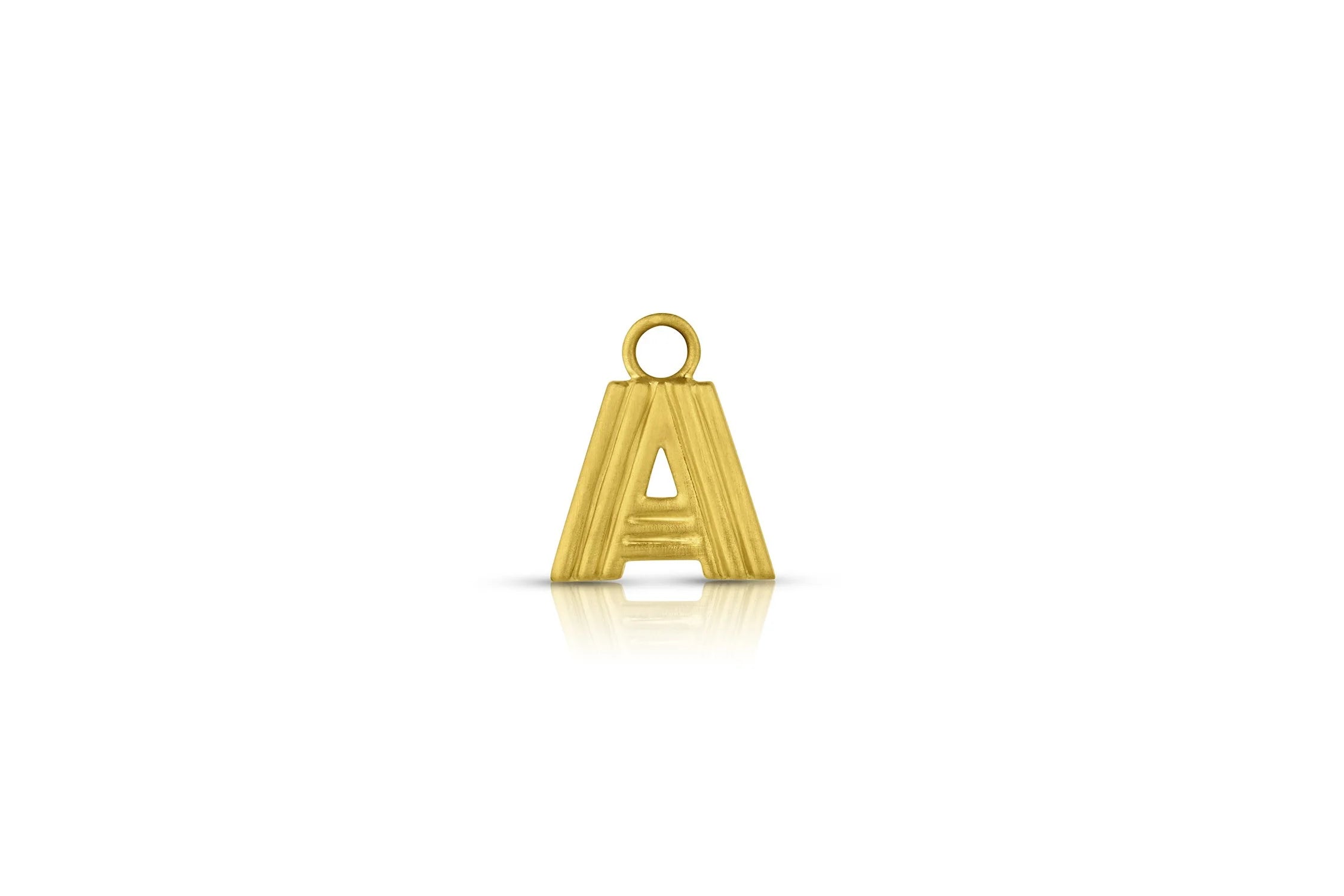 Ridged Initial Earring Charms