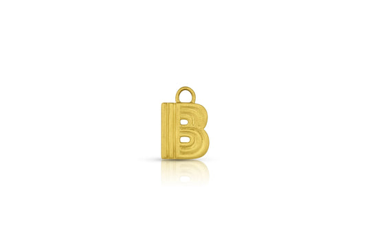 Ridged Initial Earring Charms
