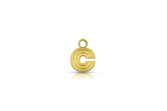 Ridged Initial Earring Charms