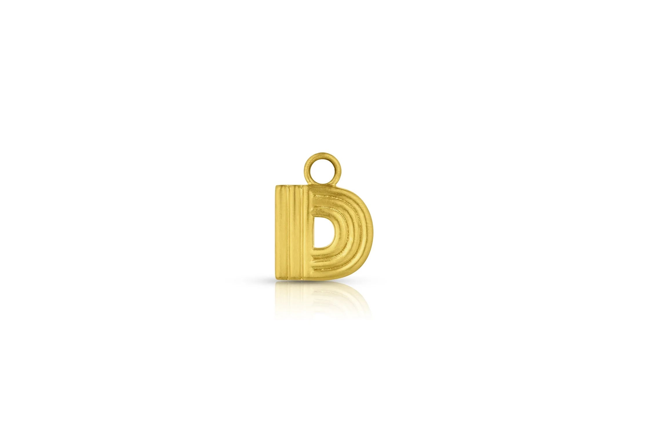 Ridged Initial Earring Charms