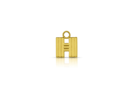 Ridged Initial Earring Charms