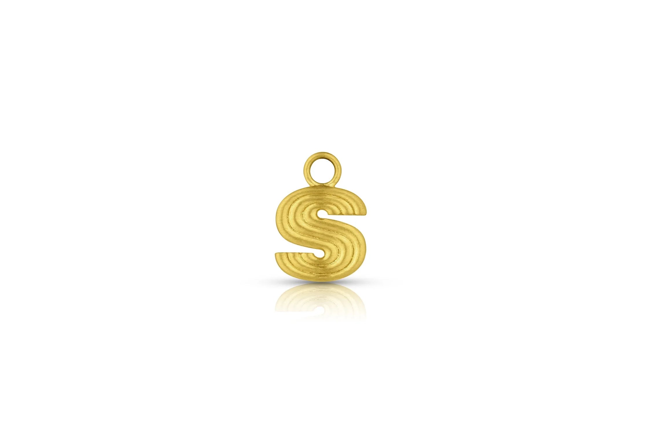 Ridged Initial Earring Charms