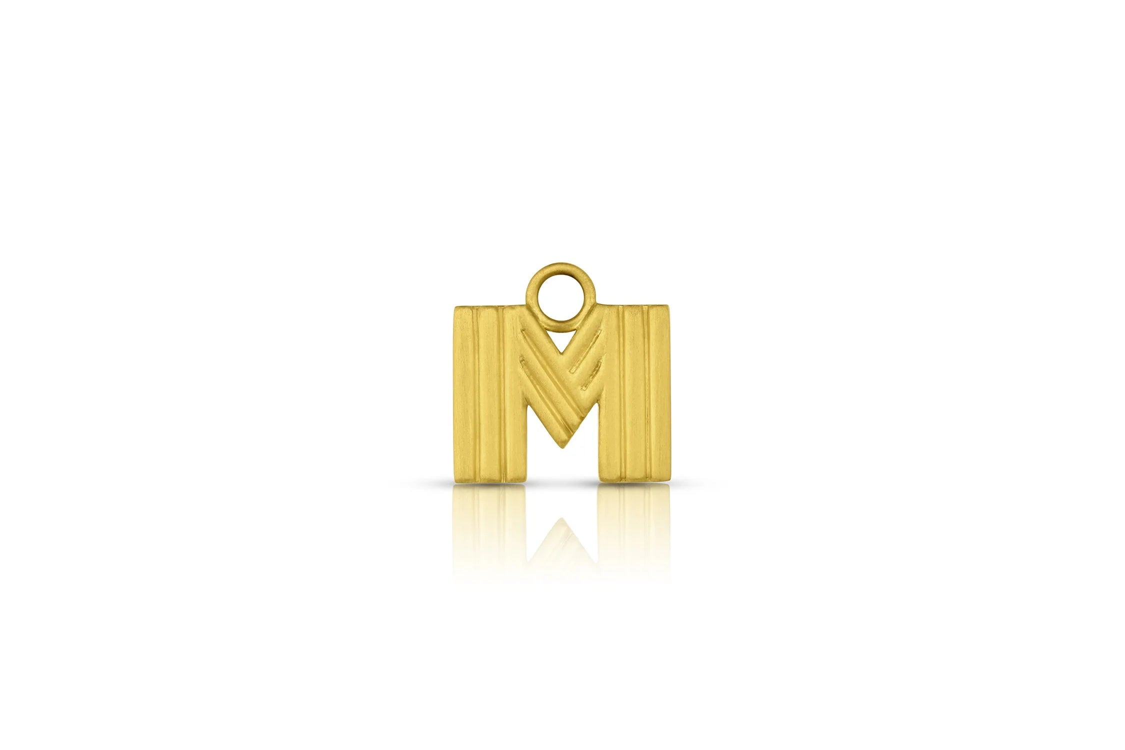 Ridged Initial Earring Charms