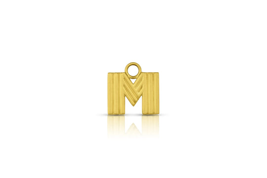Ridged Initial Earring Charms