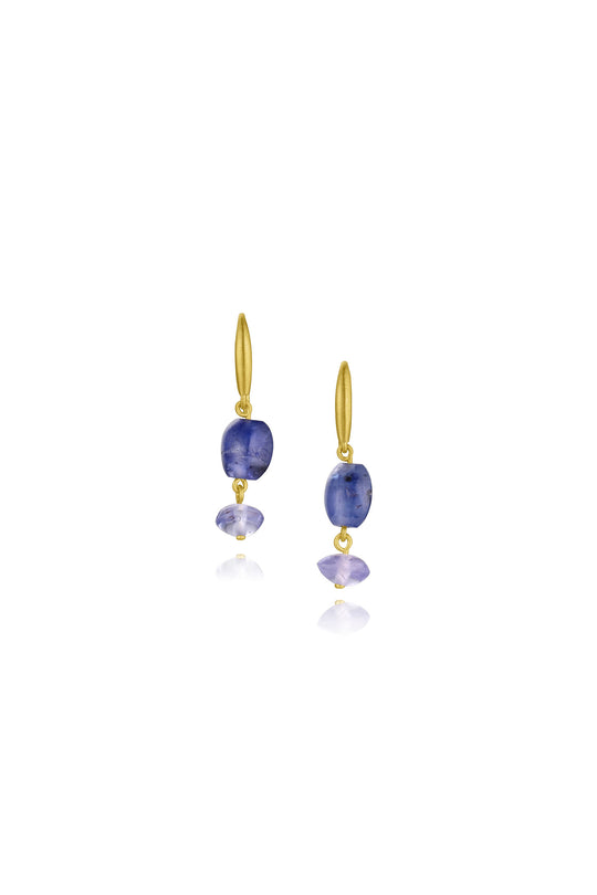 Pebble Earrings - Sapphire