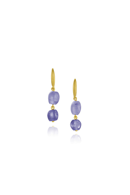 Pebble Earrings - Sapphire