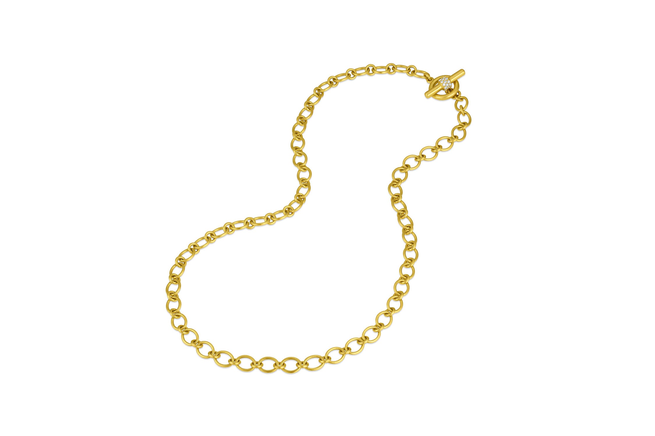 Handmade Chain with Diamond Toggle Necklace