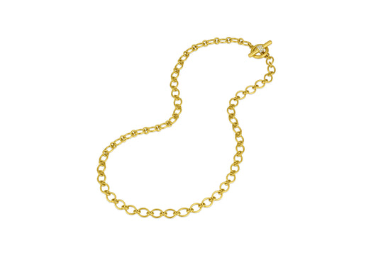 Handmade Chain with Diamond Toggle Necklace