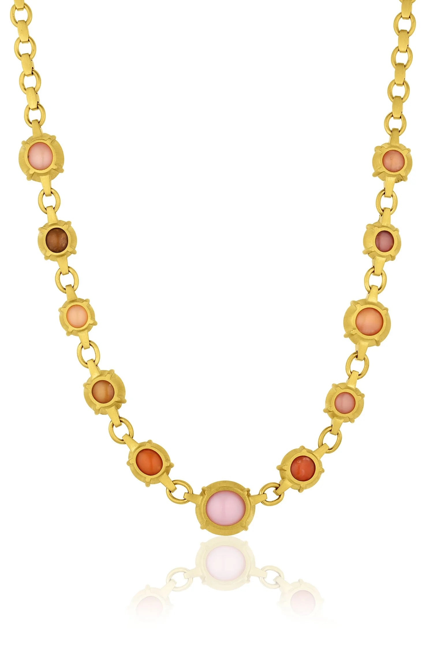 Conch Pearl Necklace with Diamond Chain