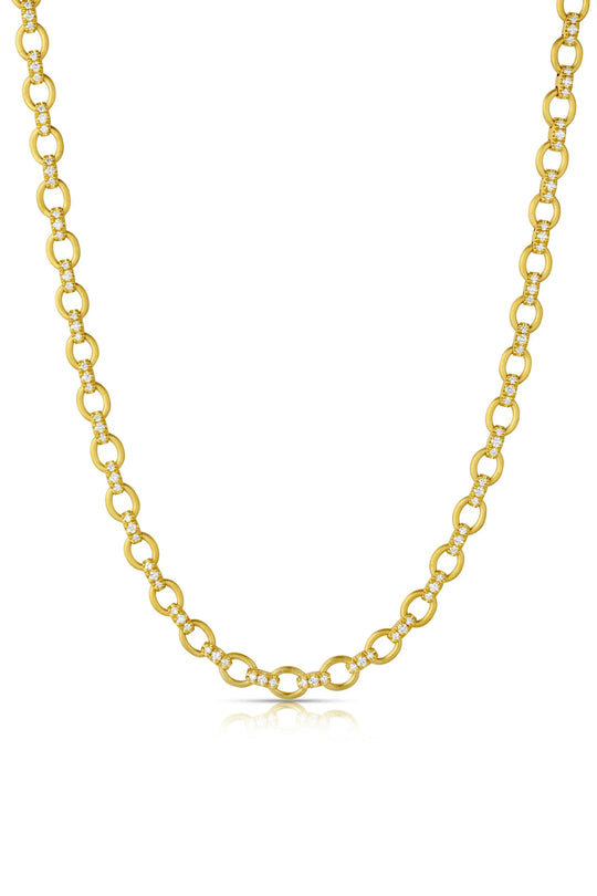 Diamond Pavé Chain Necklace