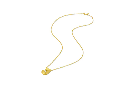 Small Ridged Initial Necklace