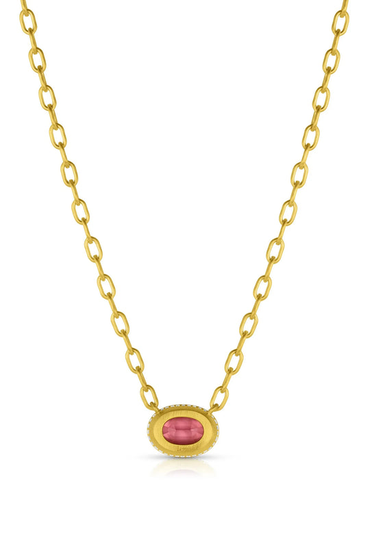 Bijou Necklace - Lotus Garnet