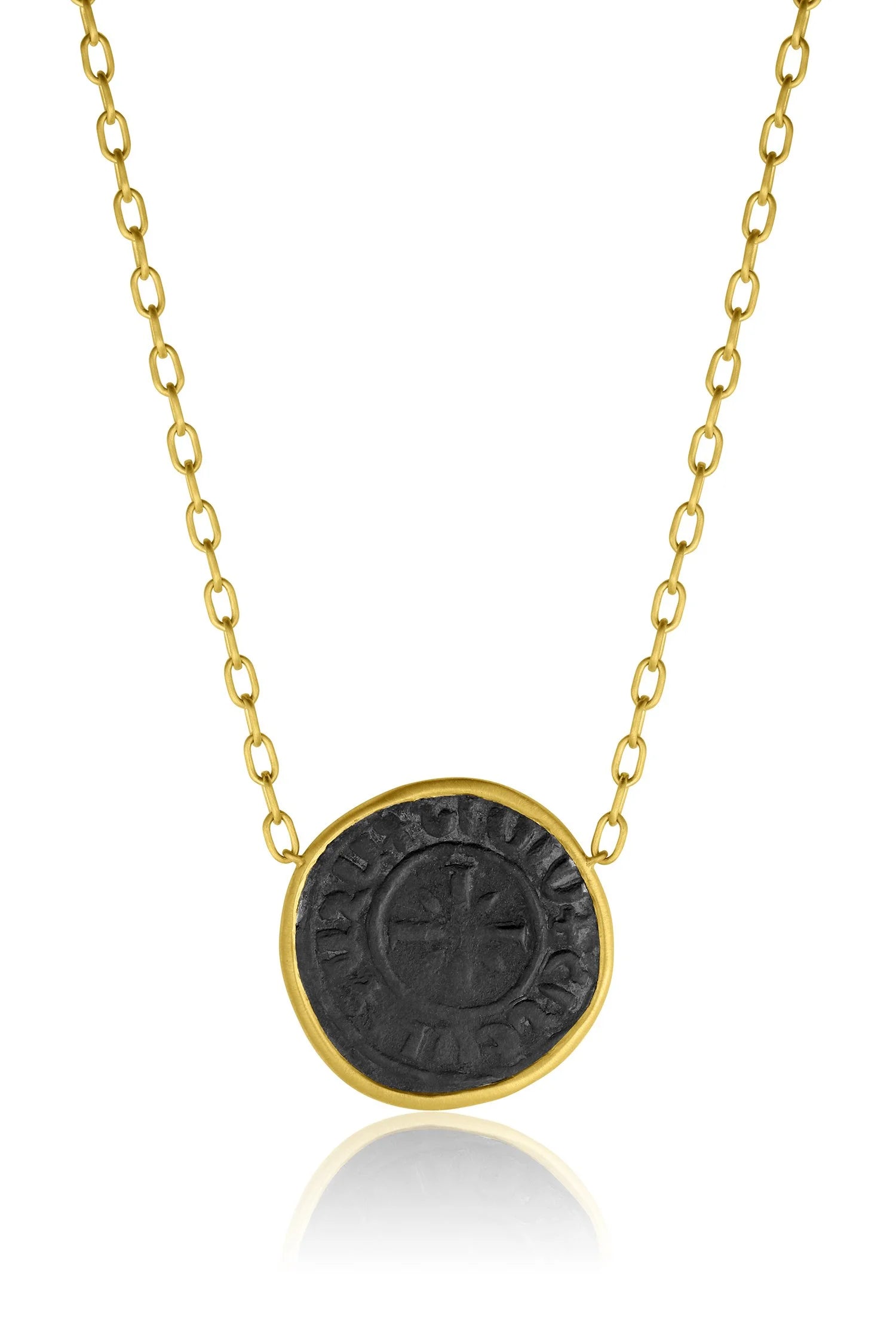 Ancient Coin Necklace - Bronze Crusader Coin