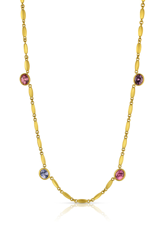 Pod & Gemstone Necklace - Spinel