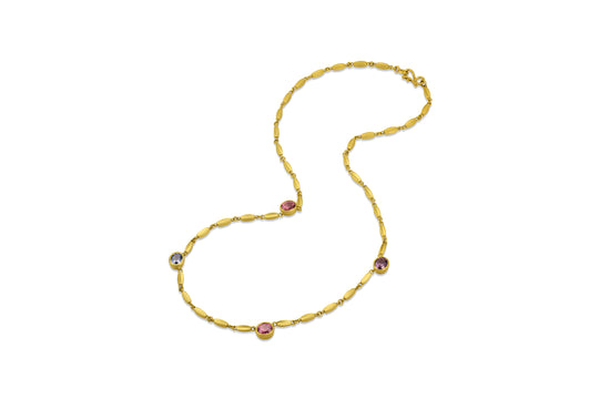 Pod & Gemstone Necklace - Spinel