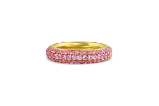 Triple Row Eternity Band - Pink Sapphire