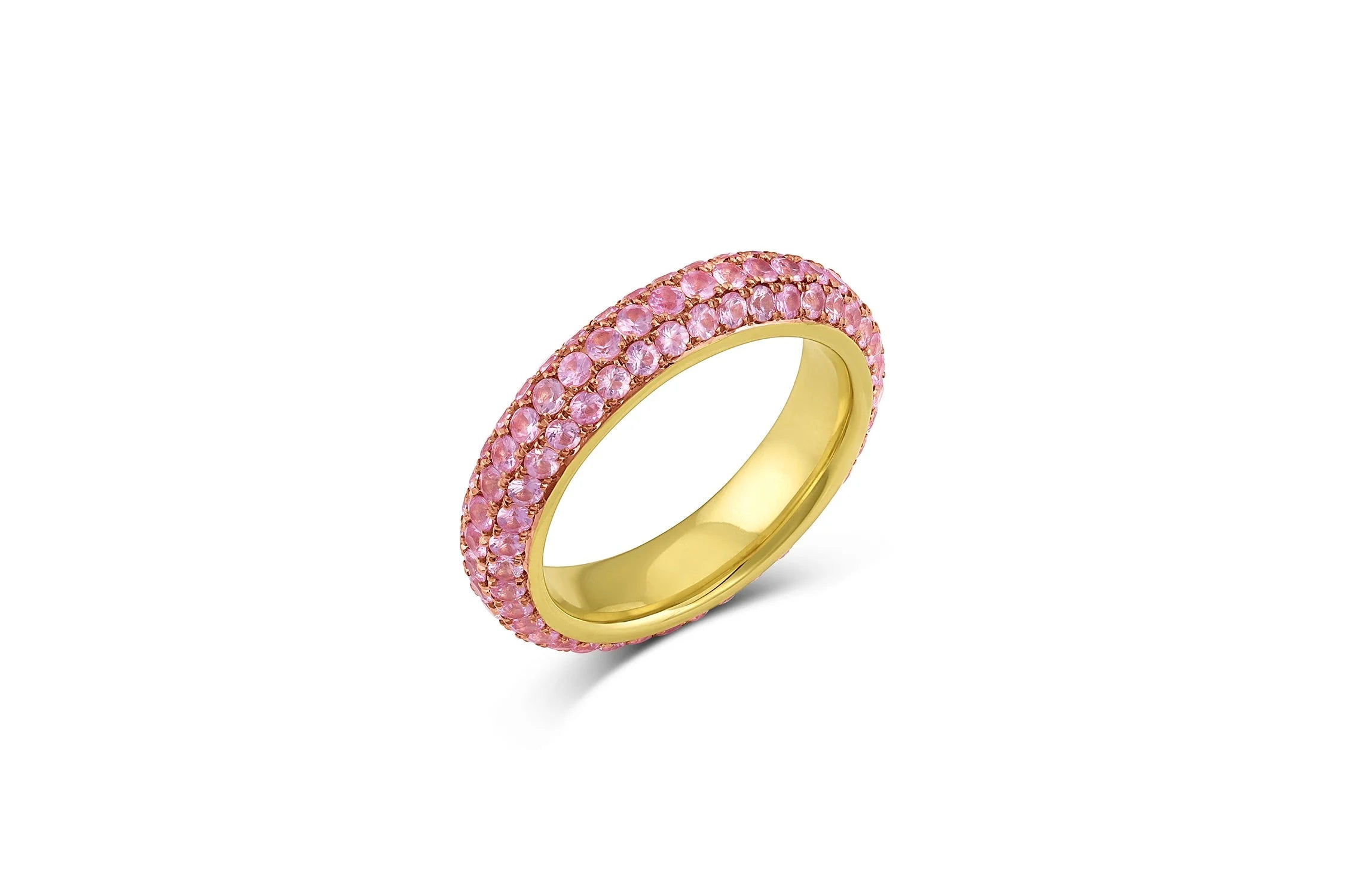 Triple Row Eternity Band - Pink Sapphire