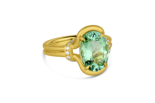 Lasso Ring - Green Tourmaline