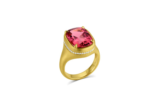 Large Bijou Ring - Pink Tourmaline