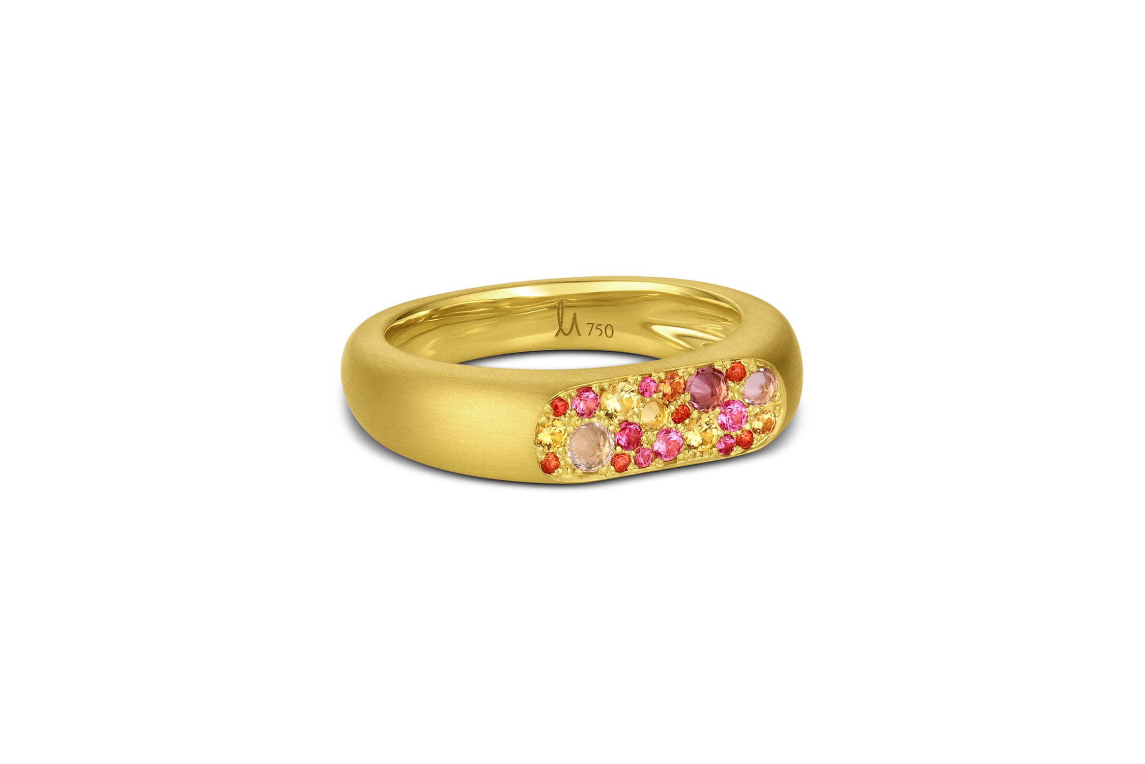 Flattened Band - Pink, Orange, Yellow