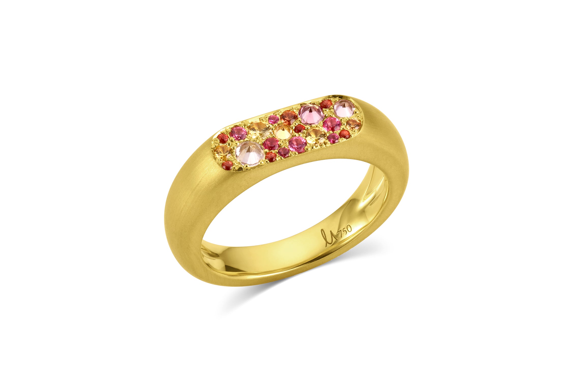 Flattened Band - Pink, Orange, Yellow
