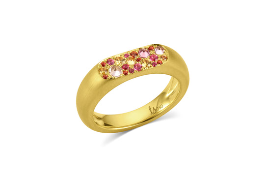 Flattened Band - Pink, Orange, Yellow