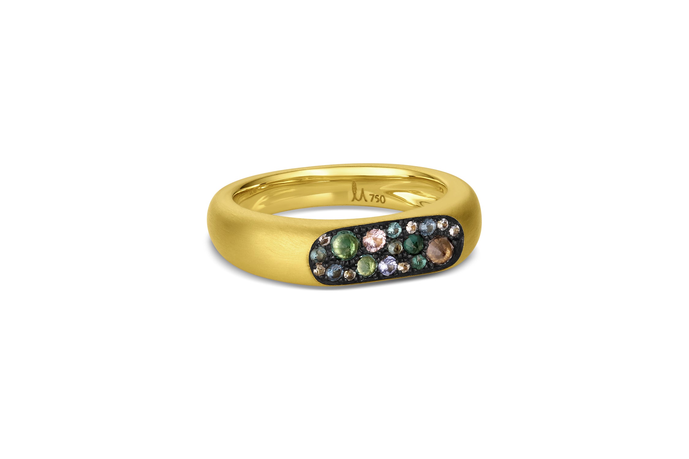 Flattened Band - Tourmaline, Spinel & Garnet
