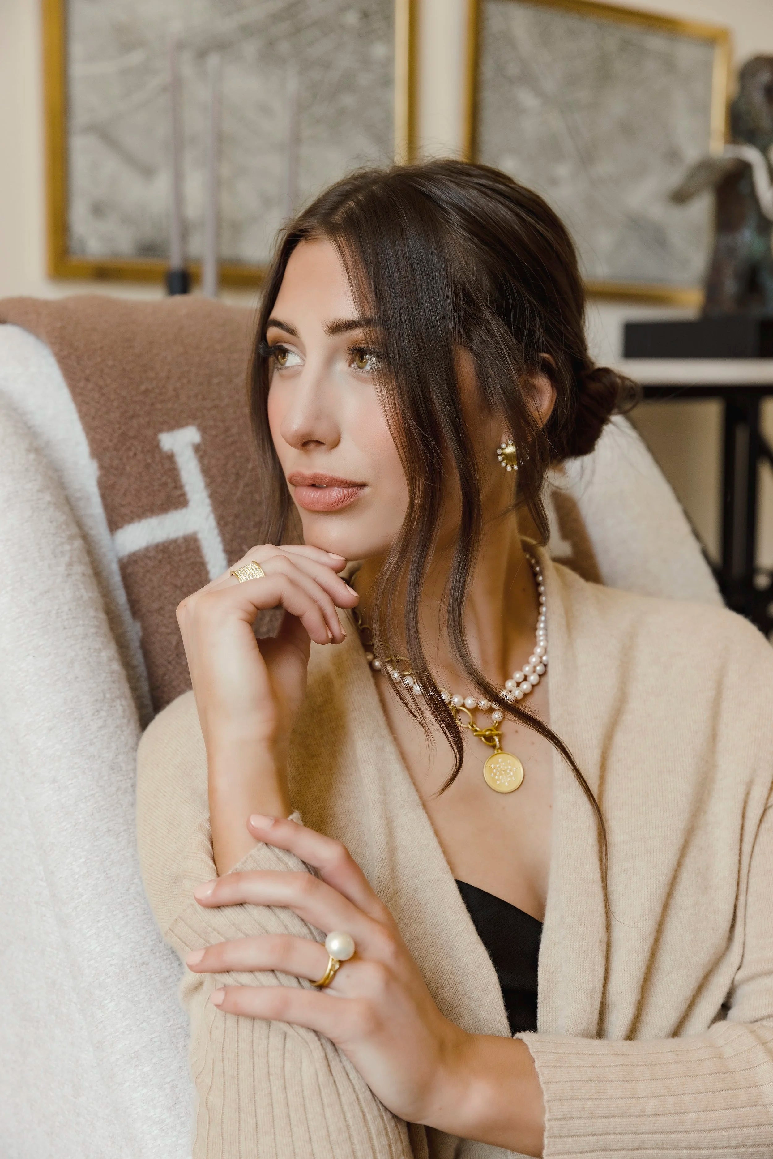 Bahari Ring - White South Seas Pearls