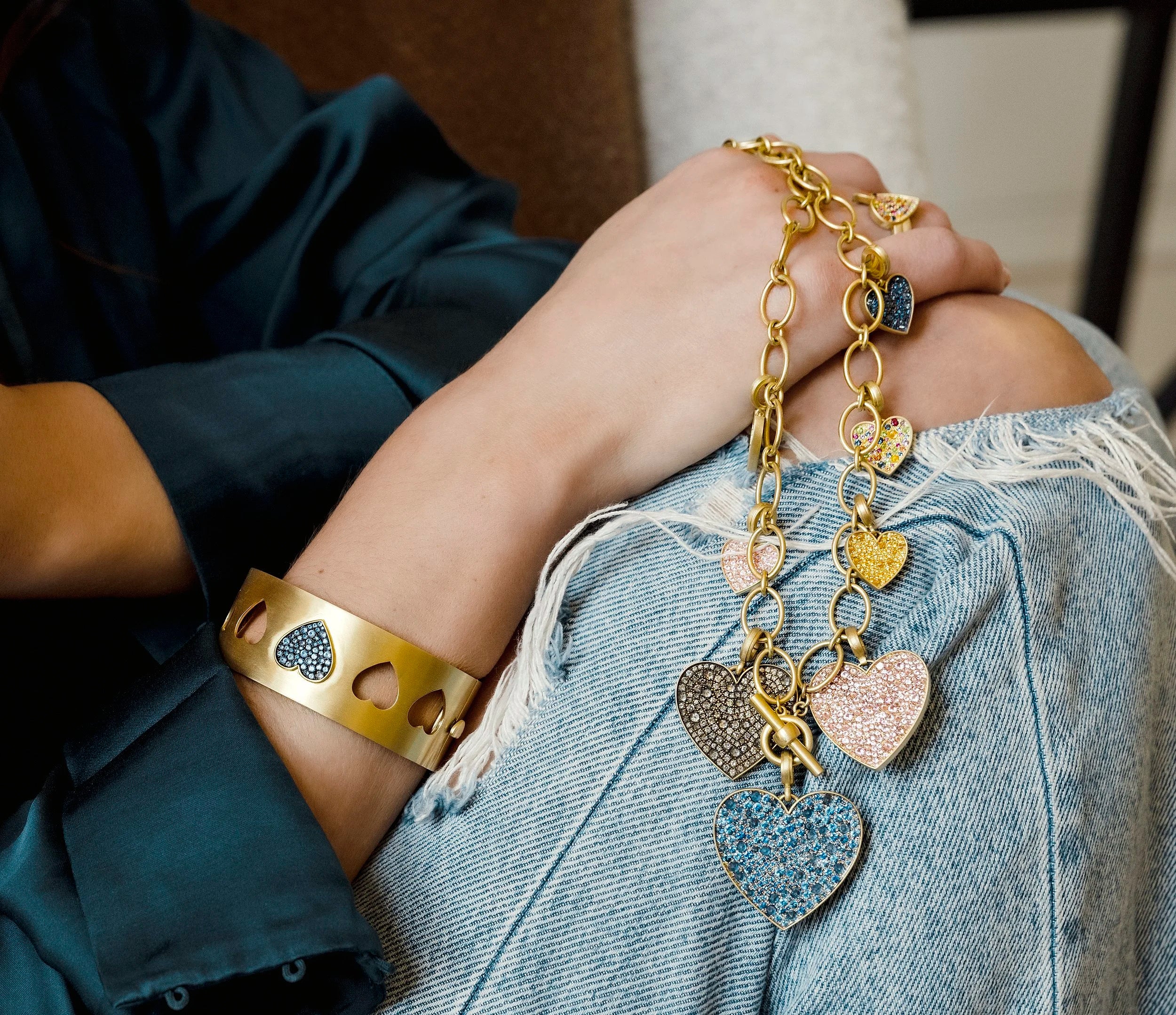 Small Heart Pendant - Blue Sapphire