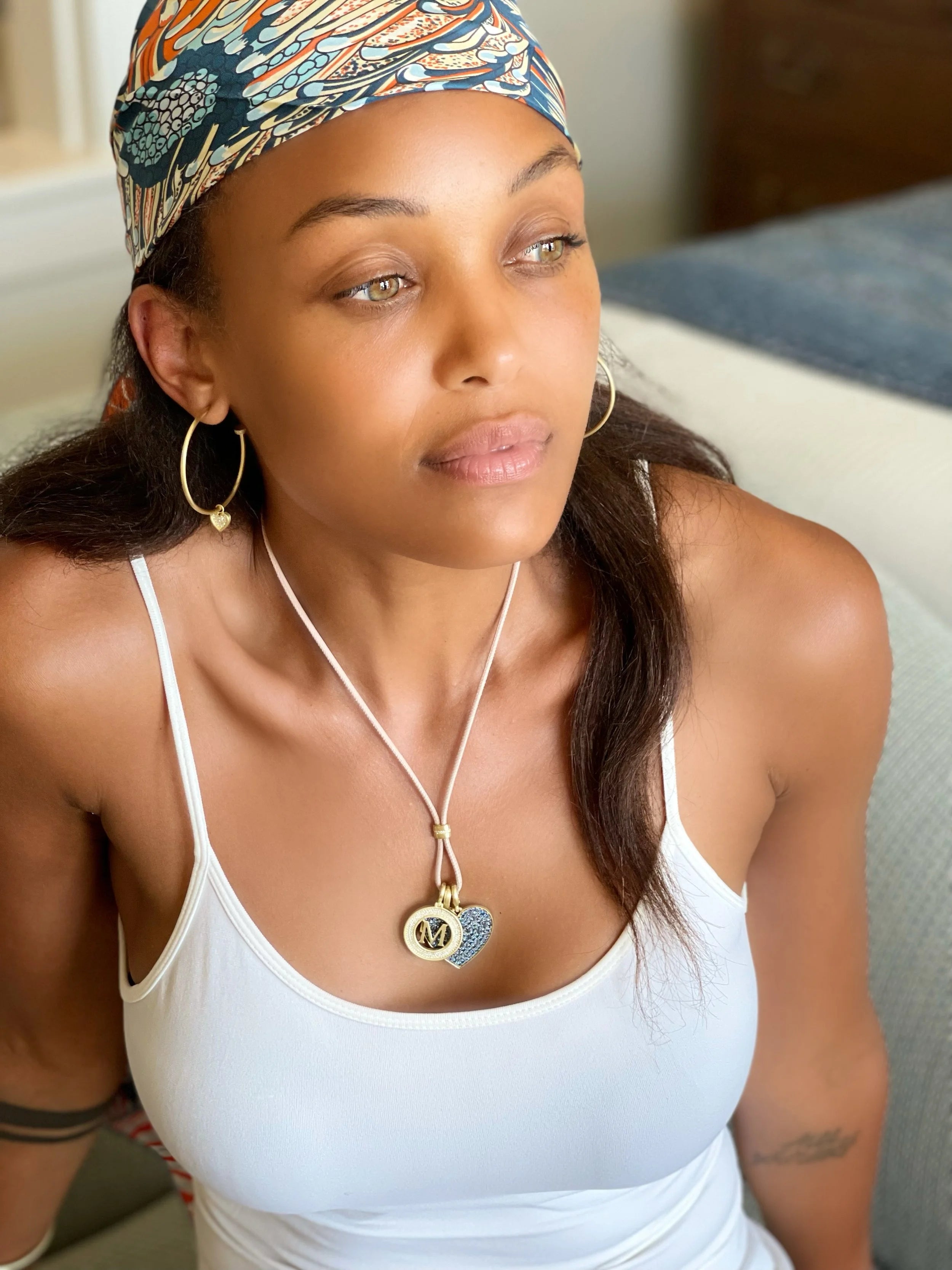 Heart Earring Charms - Diamond