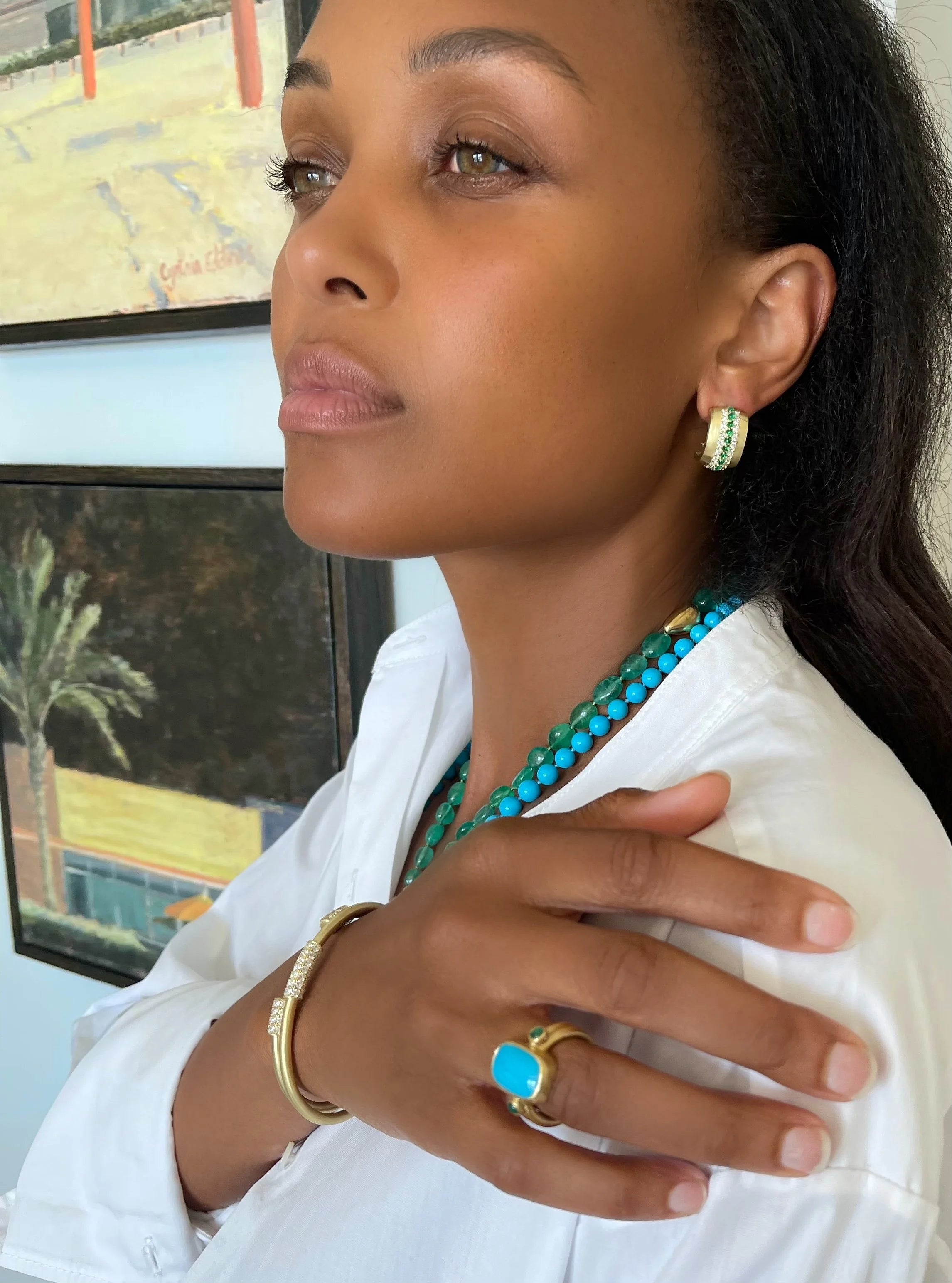 Amani Cuff w/Diamond Pavé Ends